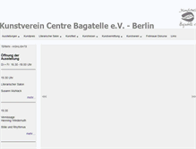 Tablet Screenshot of kunstvereincentrebagatelle.de